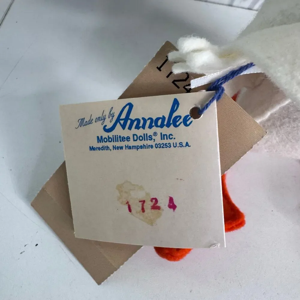 1996 Annalee Nautical Mobilitee Duck w/ Ships Wheel Made in USA 6in